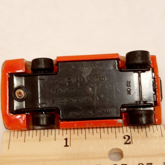 Vintage Peanuts Gang Snoopy In A Red Race Car Aviva 1958 Japan Die Cast - Picture 6 of 16